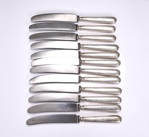 Cooper Brothers 1971Sheffield Sterling Silver Set of 12 Knives