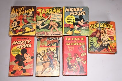 Assortment Of 7 Vintage Big Little Books 1930s-1940s
