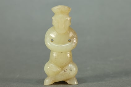 Jade Carved Man Shape Ornament