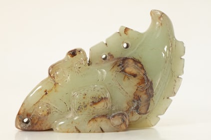 Jade Carved Dragon Shape Ornament