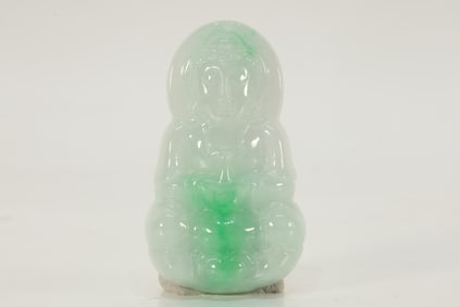 Jadeite Carved GuanYin Pattern Pendant