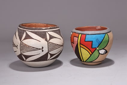Native American Pottery Pot And Acoma Pottery