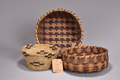 Three Choctaw Indian Native American Baskets
