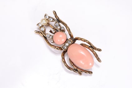 Joan Rivers Gold Tone Spider Brooch