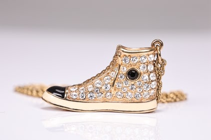 Swarovski Sneaker Basketball Shoes Pendant Necklace
