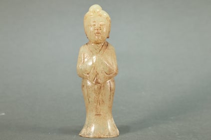 Jade Carved Beauty Shape Ornament