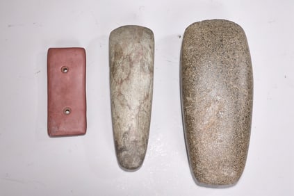 Three Native American Hardstone Tools
