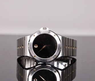 Movado Museum Stainless Steel Swiss Black Dial Watch