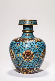 Bronze Cloisonne Flower Pattern Vase