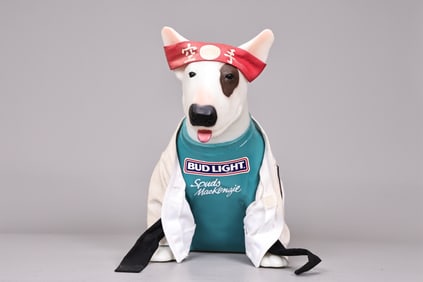 1988 Spuds Mackenzie Blow Mold Bud Light Dog Statue
