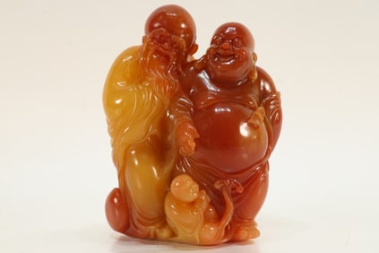 Shoushan Tianhuang Carved Character Shape Ornament