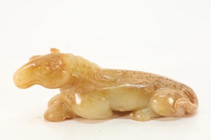 Jade Carved Horse Shape Ornament