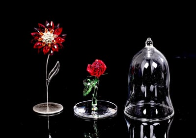 Swarovski Crystal Paradise Domoni Light Siam And The Beast Enchanted Rose
