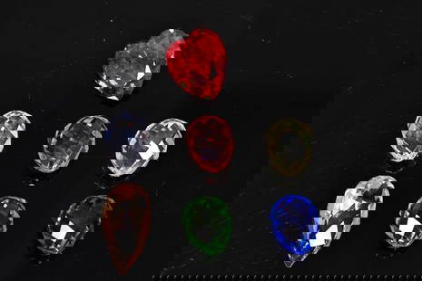 Swarovski Crystal Red Crystal Heart With Colored Ball: Swarovski Crystal Red Crystal Heart With Colored Ball (About 3 x 1.5 cm more or less)