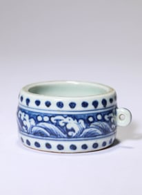 Blue and White Ware Porcelain Bird Food Jar