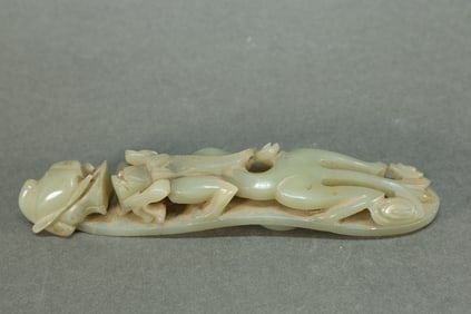 Jade Carved Dragon Belt Hook