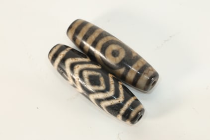 Pair of Dzi Bead