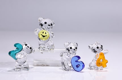 Swarovski Crystal Kris Bear Number Figurines Collection