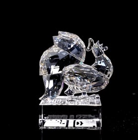 Swarovski Crystal Zodiac Rooster Figurine In Box