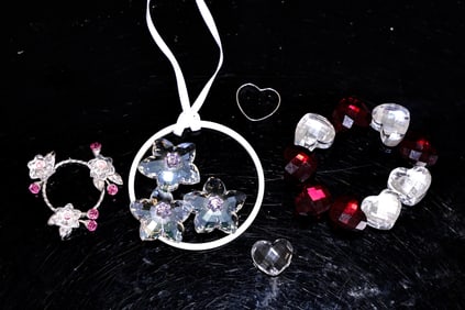 Swarovski Crystal 2013 Blossom Ornament With Tic-Tac-Toe