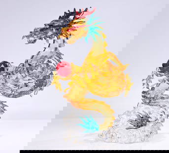 Swarovski Crystal Auspicious Dragon Figurine With Box: Swarovski Crystal Auspicious Dragon Figurine With Box (19 x 13 x 13 cm)