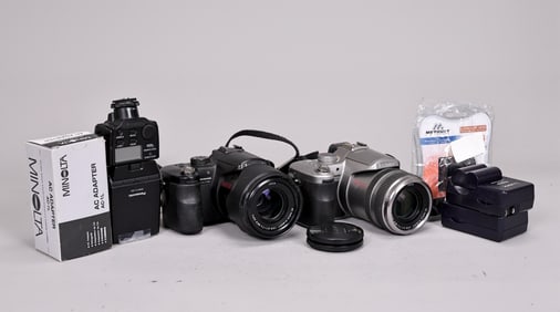 Panasonic Cameras DMC-F230 And FZ50 35mm Optical With Accessories