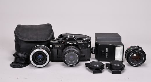 Canon AE-1 FD 28mm Film Camera With 3 Lense