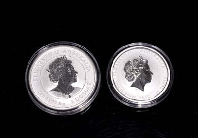 2023 Silver Lunar Year Of Rabbit And 2012 Year Of Dragon In Capsule