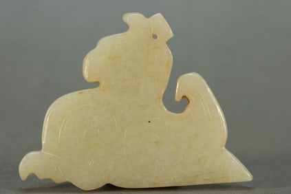 Jade Carved Bird Shape Bi