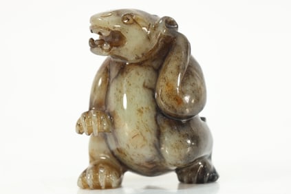 Jade Carved Bear Shape Ornament