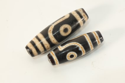 Pair of Dzi Bead