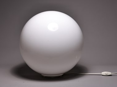 Acrylic Large White Globe Shade Lamp