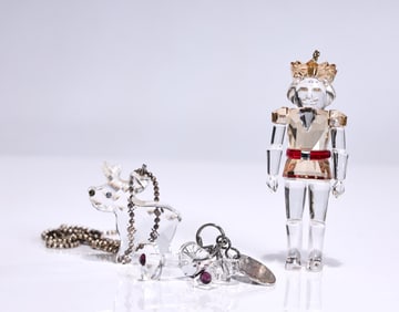 Swarovski Crystal Nutcracker (Small Chips), Zodiac, Keychain Ornament