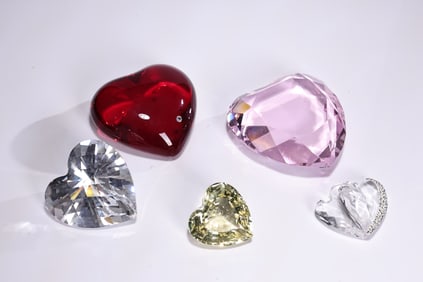 Vintage Variety Size Heart Shape Including Swarovski, Rosenthal