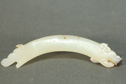 Jade Carved Dragon Shape Huang