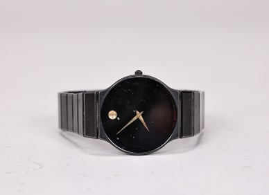 Movada Museum Black Stainless Steel Watch