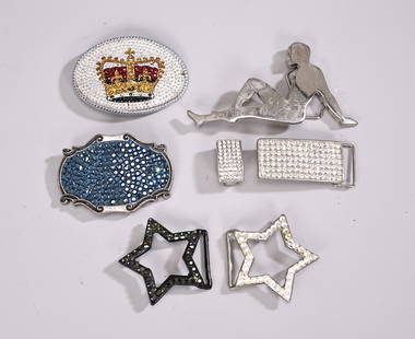 Rhinestone Bling Belt Buckles: Rhinestone Bling Belt Buckles (About 9 x 6 x 1 cm more or less)