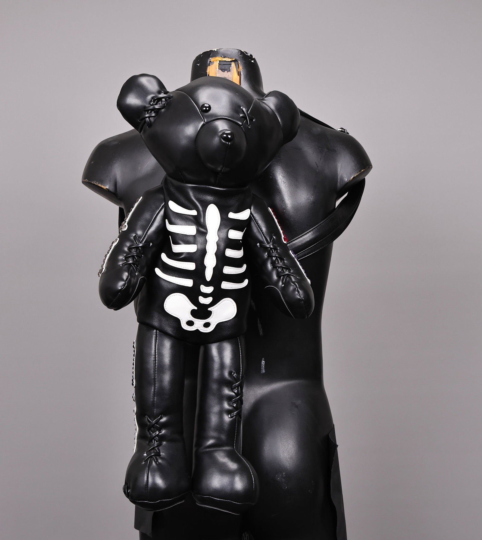 Faux Leather Skeleton Bear Backpack (1 of 6)