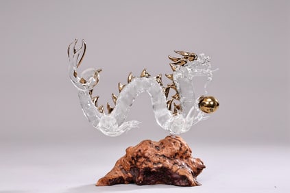 Dragon Art Glass Sculpture