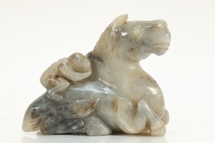 Jade Carved Horse Shape Ornament