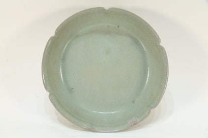 Light Grey Glazed Porcelain Plate