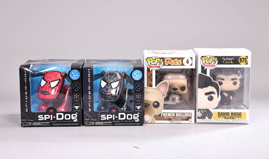 Two Hasbro Spi-Dog And David Rose 975 Schitts Greek, French Bulldog 4 Pets: Two Hasbro Spi-Dog And David Rose 975 Schitts Greek, French Bulldog 4 Pets (13 x 13 x 12.5 cm more or less)
