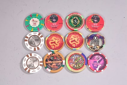 Vintage Las Vegas And Reno Casino Chips
