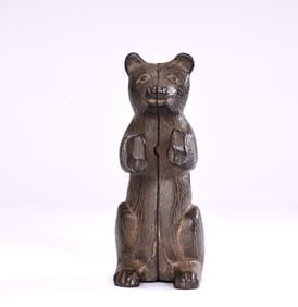 Vintage Cast Iron Black Bear Piggy Bank Figure