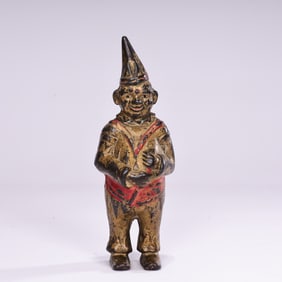 Vintage Cast Iron Circus Clown Carnival Sideshow Bank By A.C Williams