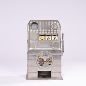 Vintage Jack Pot Las Vegas Nevada Slot Machine Dime Bank
