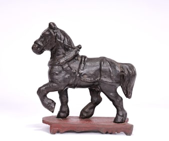 Vintage Cast Iron Horse Still Bank Figure