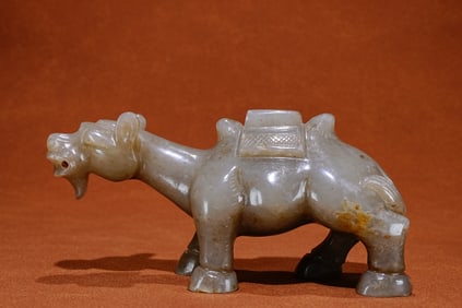 Jade Carved Camel Shape Ornament