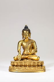 Gilt Bronze Sakyamuni Figure