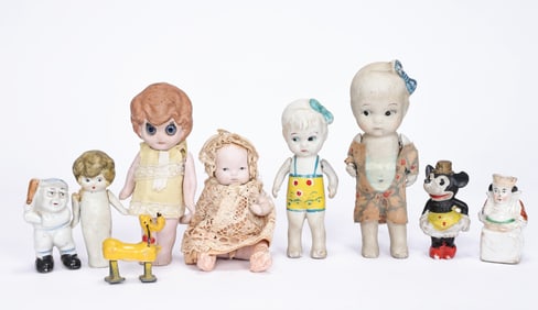 Collection Of Vintage Bisque And Porcelain Dolls